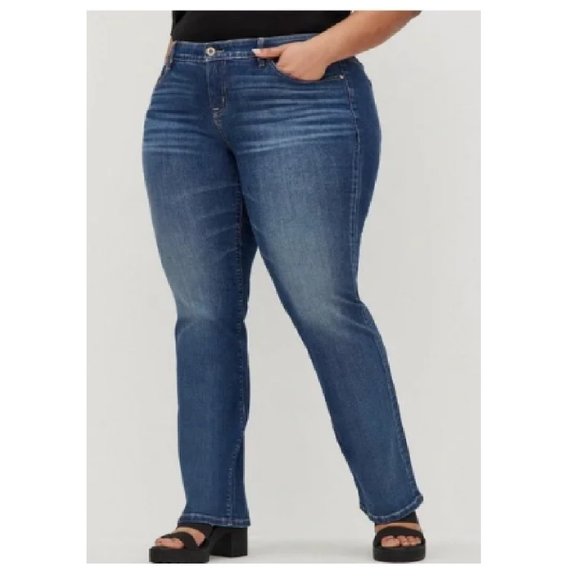 torrid Denim - NWOT Torrid Plus Size Dark Wash Barely Boot Cut Jeans Size 16 Style 11047775